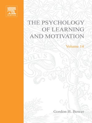 cover image of Psychology of Learning and Motivation